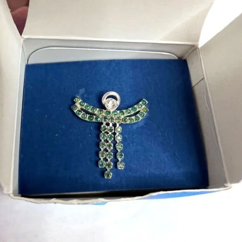VINTAGE AVON BIRTHSTONE ANGEL TAC‎ PIN MAY F3069441